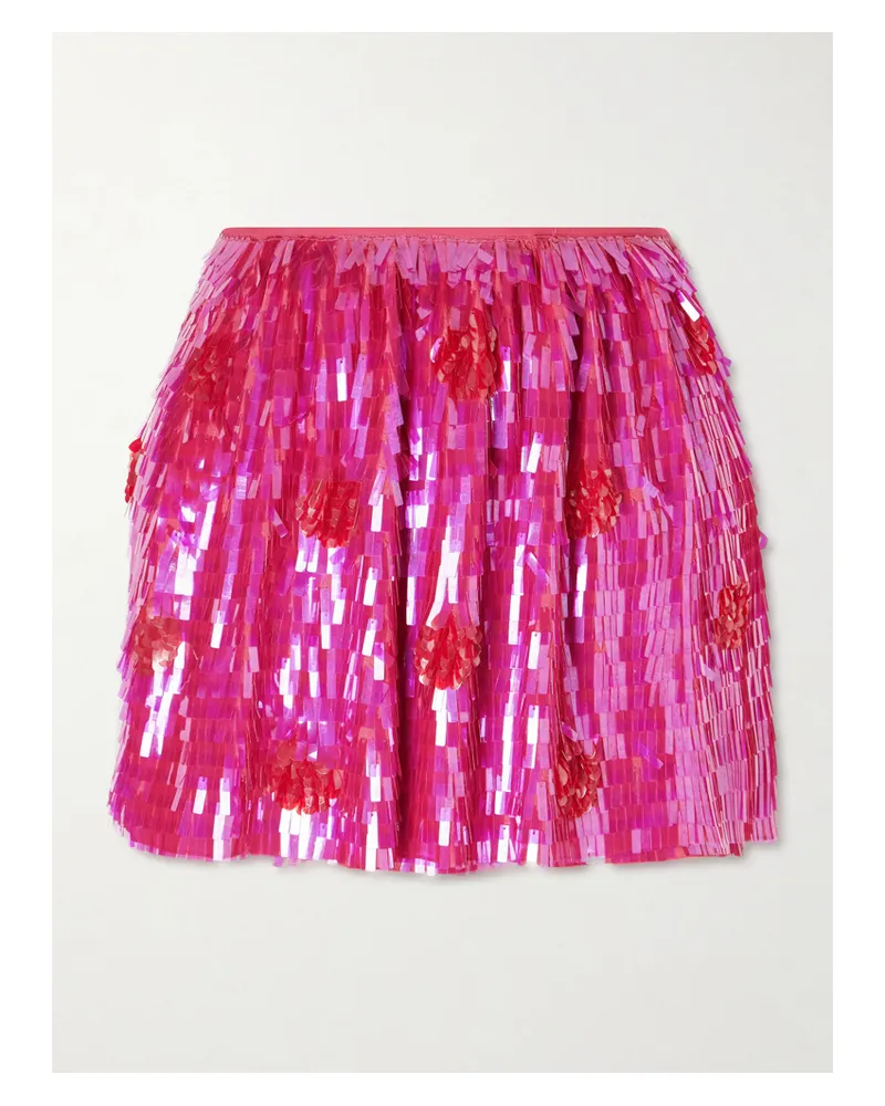 Dries van Noten Sequined Mini Skirt - Pink Pink