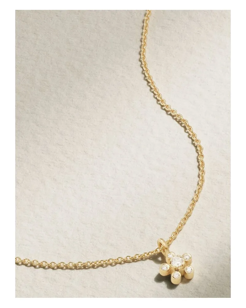 Sophie Bille Brahe Petit Soleil Simple Kette Aus 18 Karat Recyceltem Gold Mit Diamanten Gold