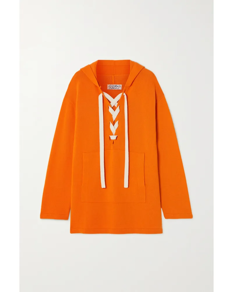 Clements Ribeiro Dakota Baja Kapuzenpullover Aus Kaschmir Mit Schnürung - Orange Orange