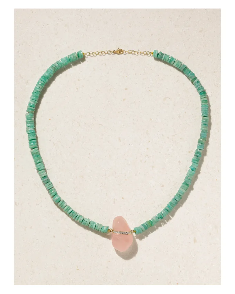 JIA JIA Aurora Kette Mit Mehreren Steinen Und Details Aus 14 Karat Gold Gold