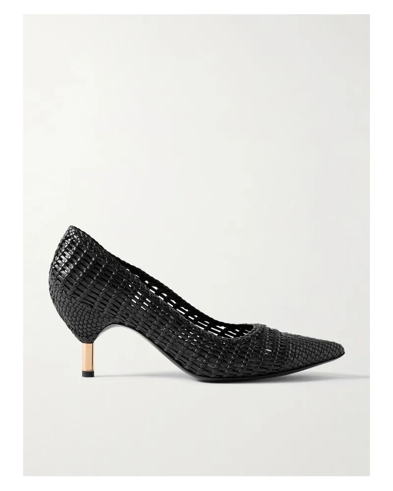 Gabriela Hearst Andres Pumps Aus Geflochtenem Leder - Schwarz Schwarz