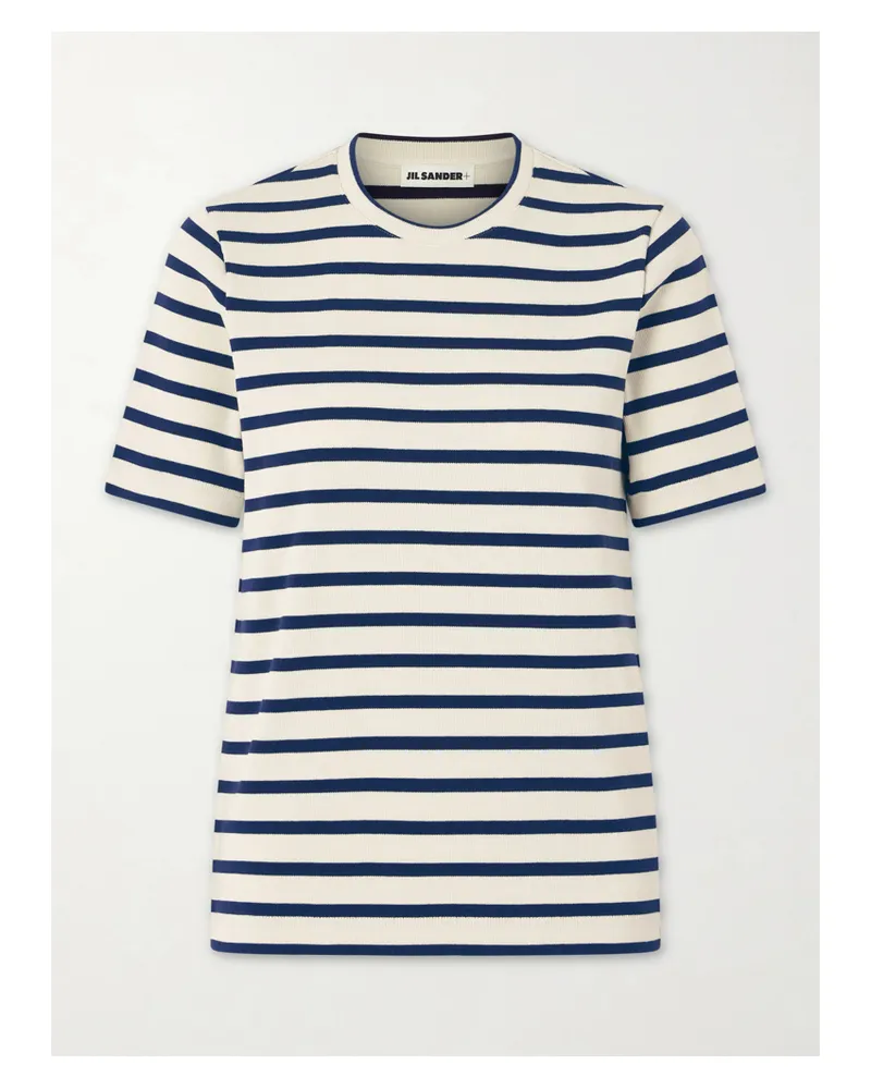 Jil Sander Striped Cotton T-shirt - Neutrals Neutrals