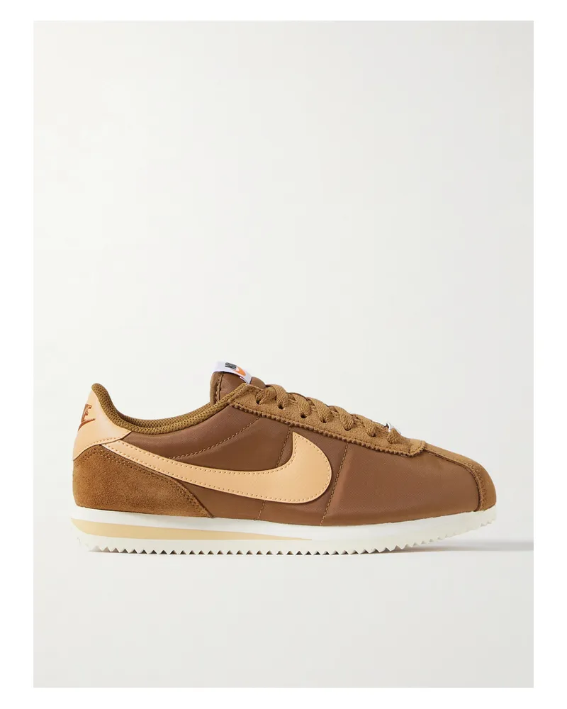 Nike Cortez Sneakers Aus Shell Mit Besätzen Aus Veloursleder Und Leder - Braun Braun