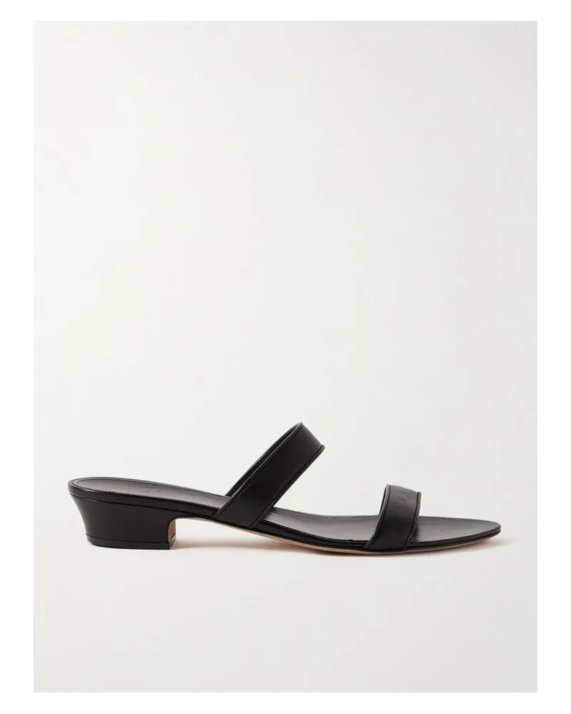 The Row Awar Mules Aus Leder - Schwarz Schwarz
