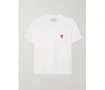 De Cœur T-shirt Aus Biobaumwoll-jersey Mit Stickerei - Weiß