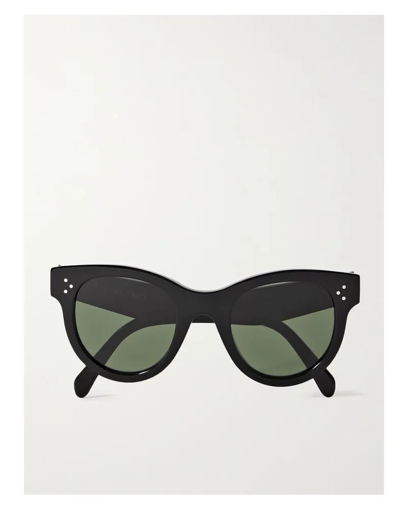Celine Sonnenbrille Mit Rundem Rahmen Aus Azetat - Schwarz Schwarz