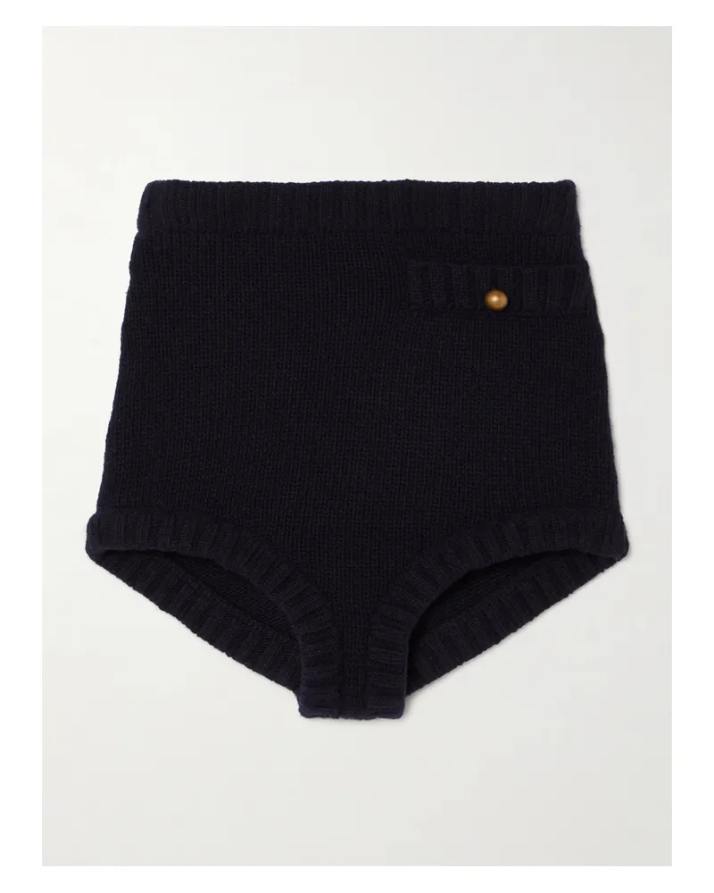 Chloé Shorts Aus Strick Aus Einer Woll-kaschmirmischung - Blau Blau