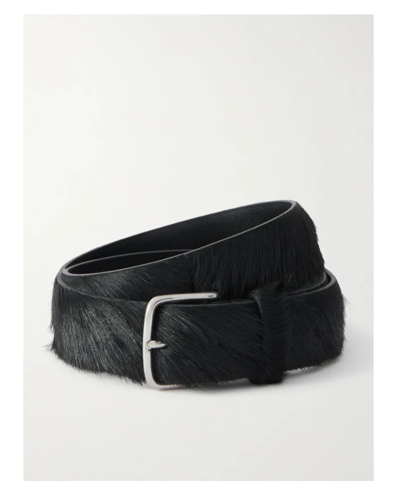 The Row Maxi Classic Calf Hair Belt - Black Black