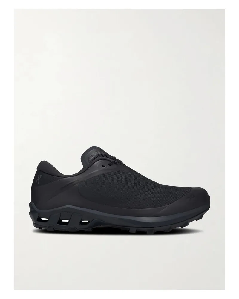 ON Post Archive Faction Cloudventure Peak Sneakers Aus Recyceltem Mesh Mit Gummibesätzen - Schwarz Schwarz