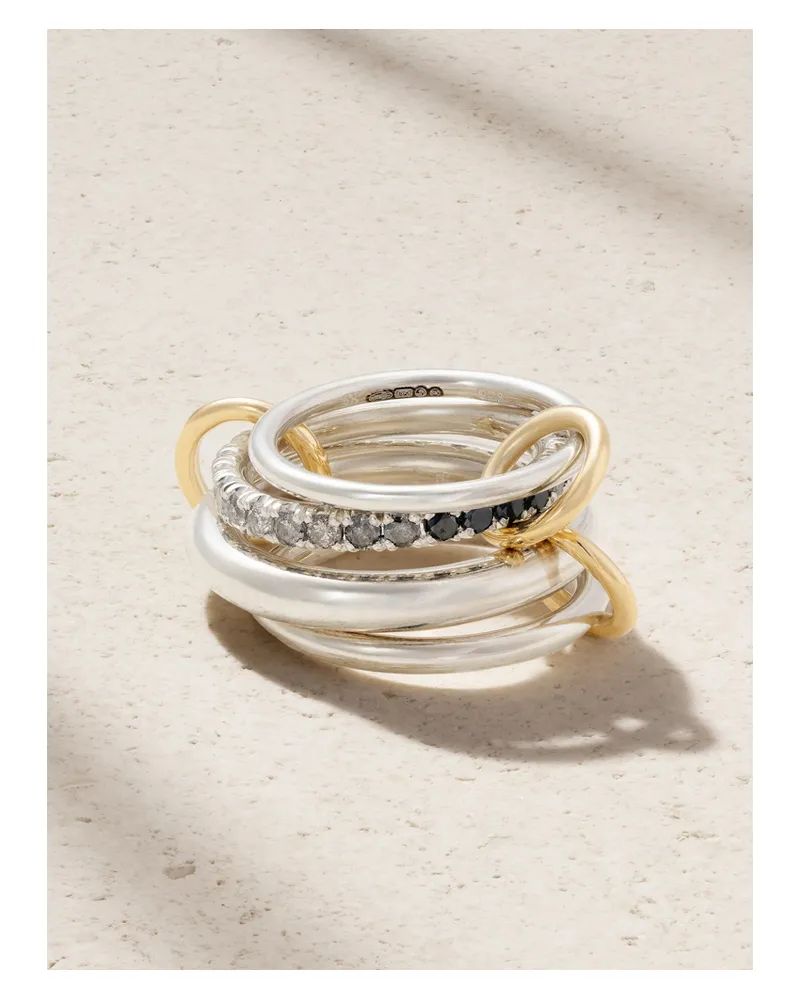Spinelli Kilcollin Janssen Ring Aus Sterlingsilber Und 18 Karat Gold Mit Diamanten Silber