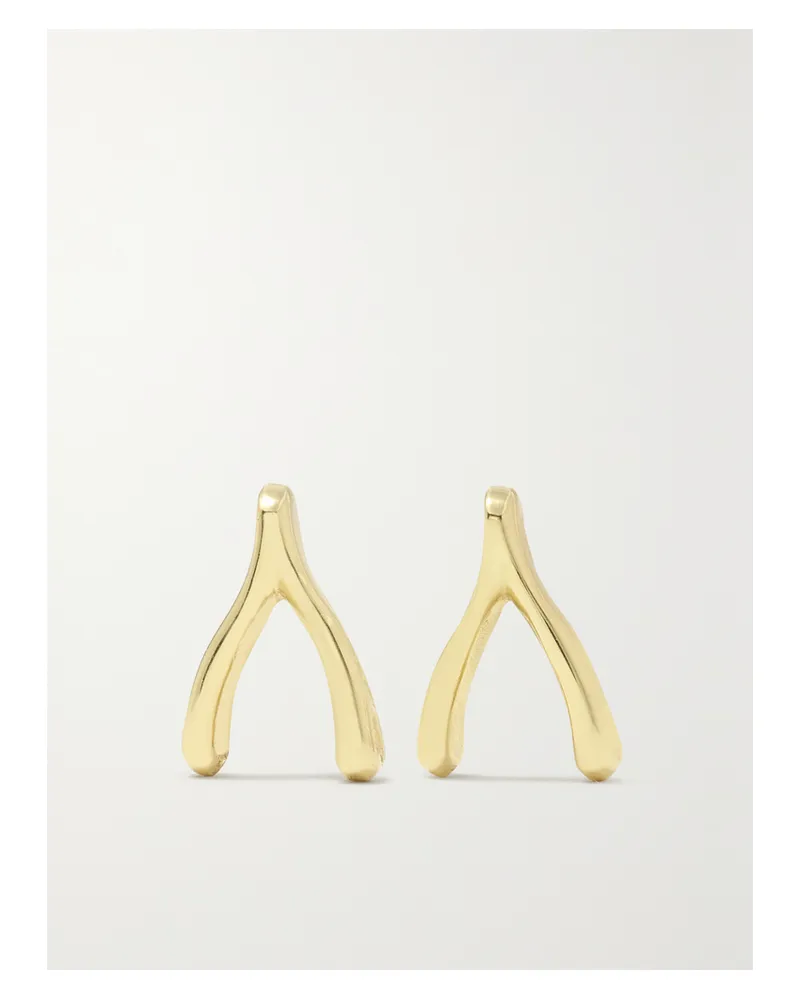Jennifer Meyer Mini Wishbone Ohrringe Aus 18 Karat Gold Gold