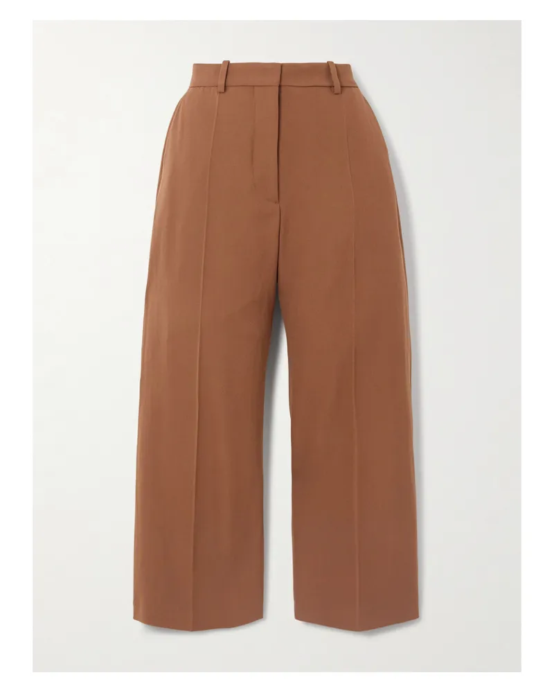 Marni Hose Mit Weitem Bein Aus Woll-twill - Braun Braun