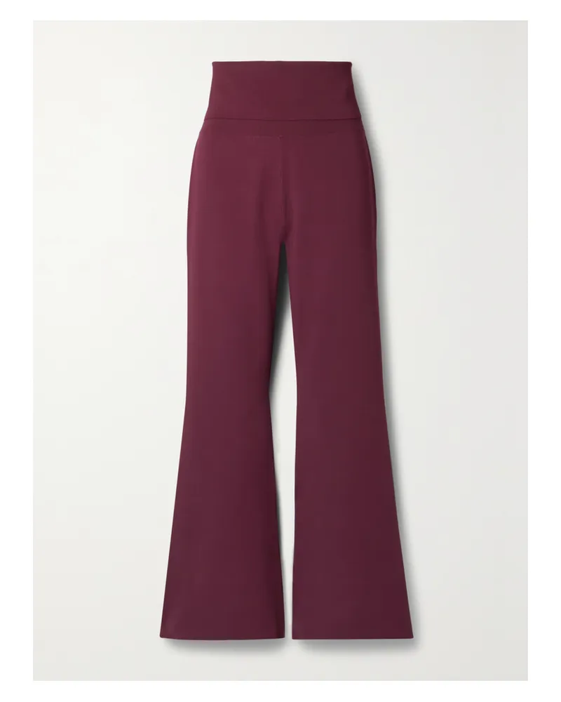Stella McCartney Schlaghose Aus Stretch-strick - Burgunder Burgunder