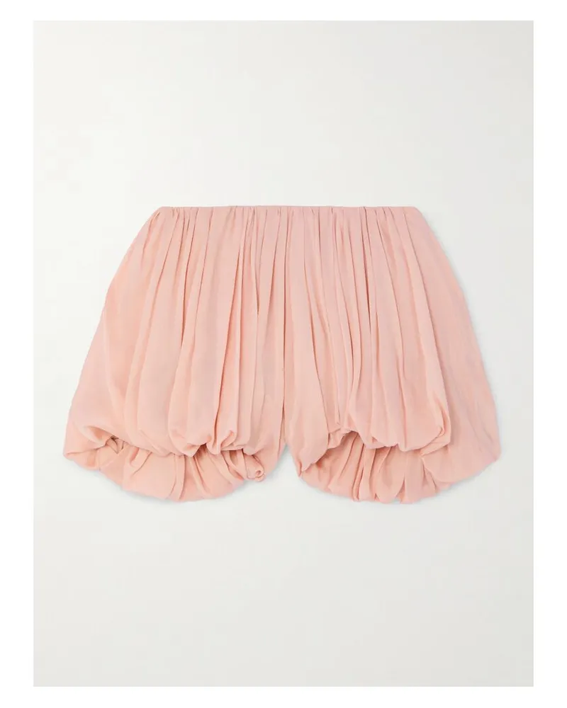 Chloé Shorts Aus Bedrucktem Crêpe De Chine Aus Seide Mit Falten - Pink Pink