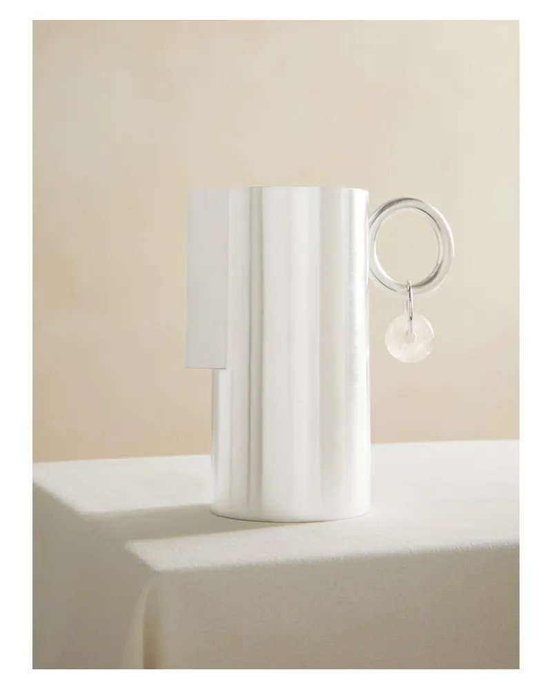 Natalia Criado Versilberte Karaffe Mit Quarz Silber