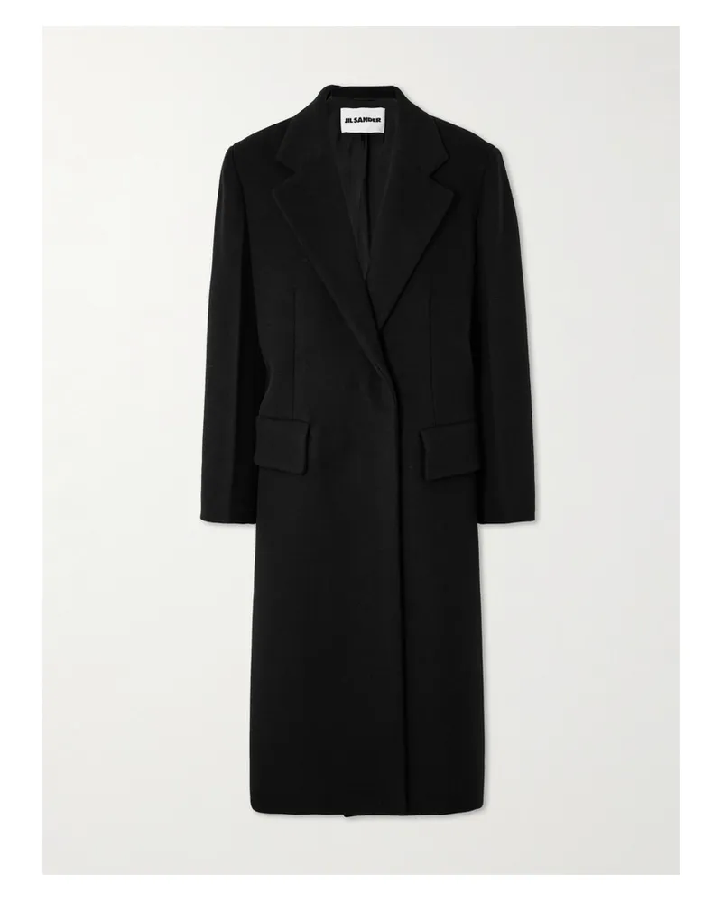 Jil Sander Wollmantel Schwarz