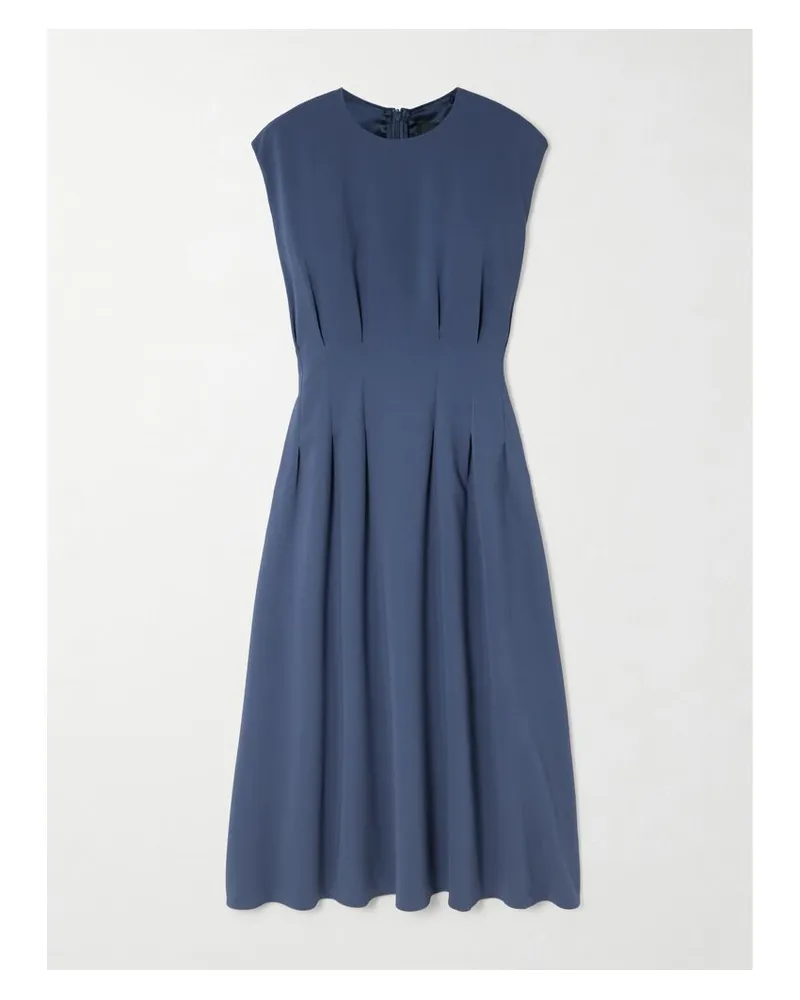 Joseph Delma Midikleid Aus Cady Mit Falten - Blau Blau