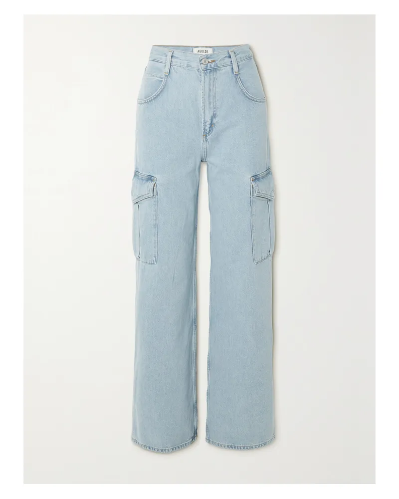 AGOLDE Net Sustain Minka Hoch Sitzende Cargojeans Mit Weitem Bein Aus Bio-denim - Blau Blau