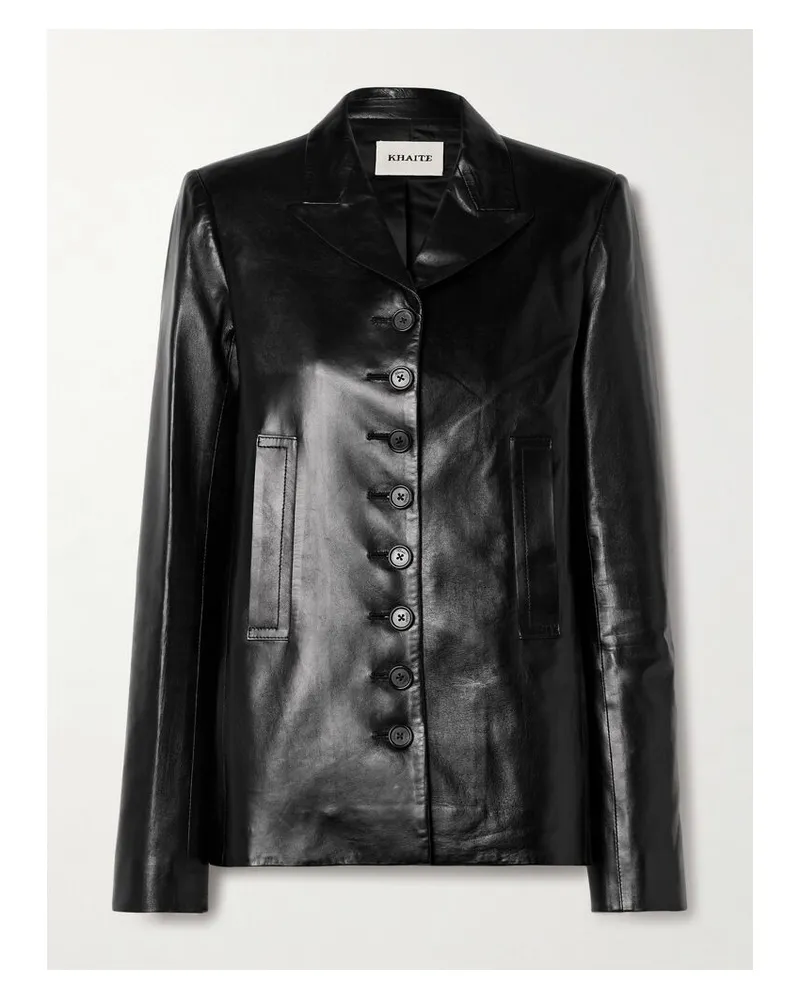 KHAITE Saraphina Lederjacke - Schwarz Schwarz