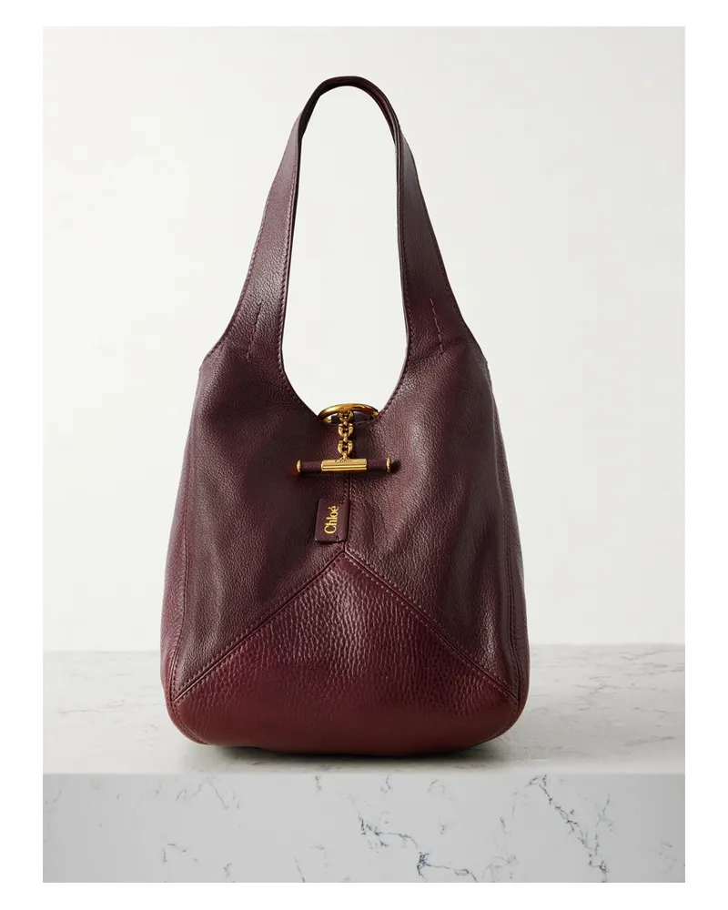 Chloé Balloon Tote Aus Strukturiertem Leder - Burgunder Burgunder