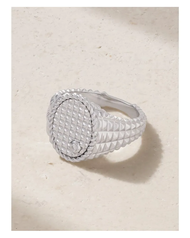 Yvonne Léon Ring Aus 9 Karat Weißgold Mit Diamant Gold