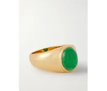 Classico Ring aus Gold-vermeil mit Jade