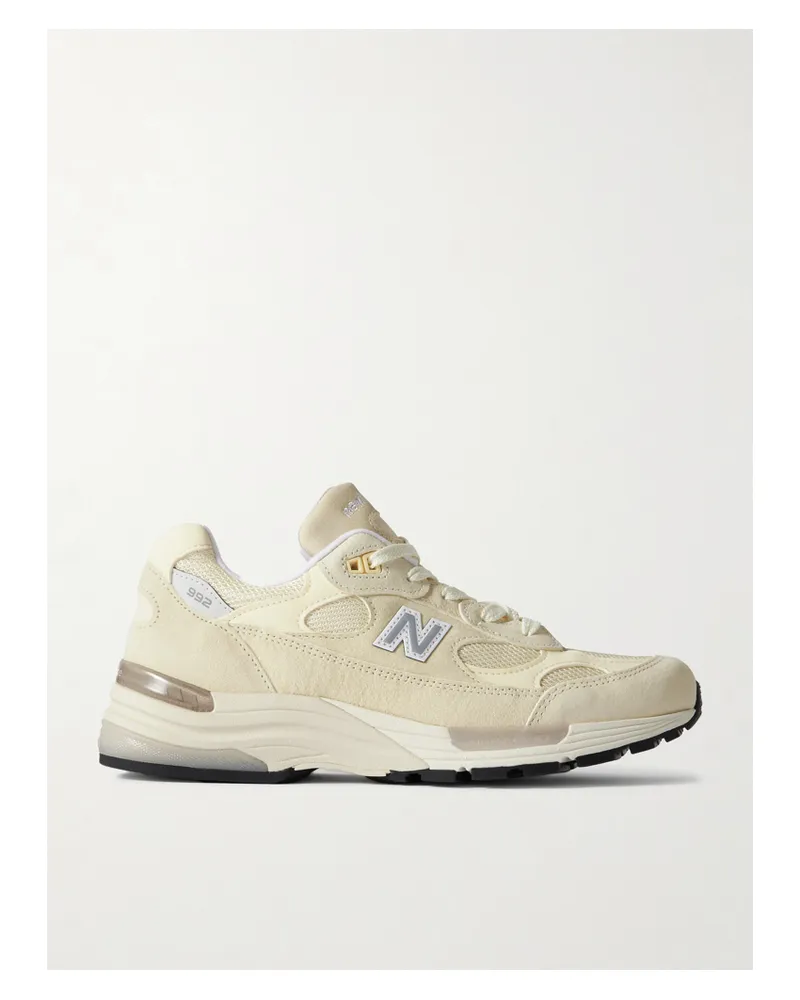 New Balance 992 Sneakers Aus Leder, Mesh Und Veloursleder - Gelb Gelb