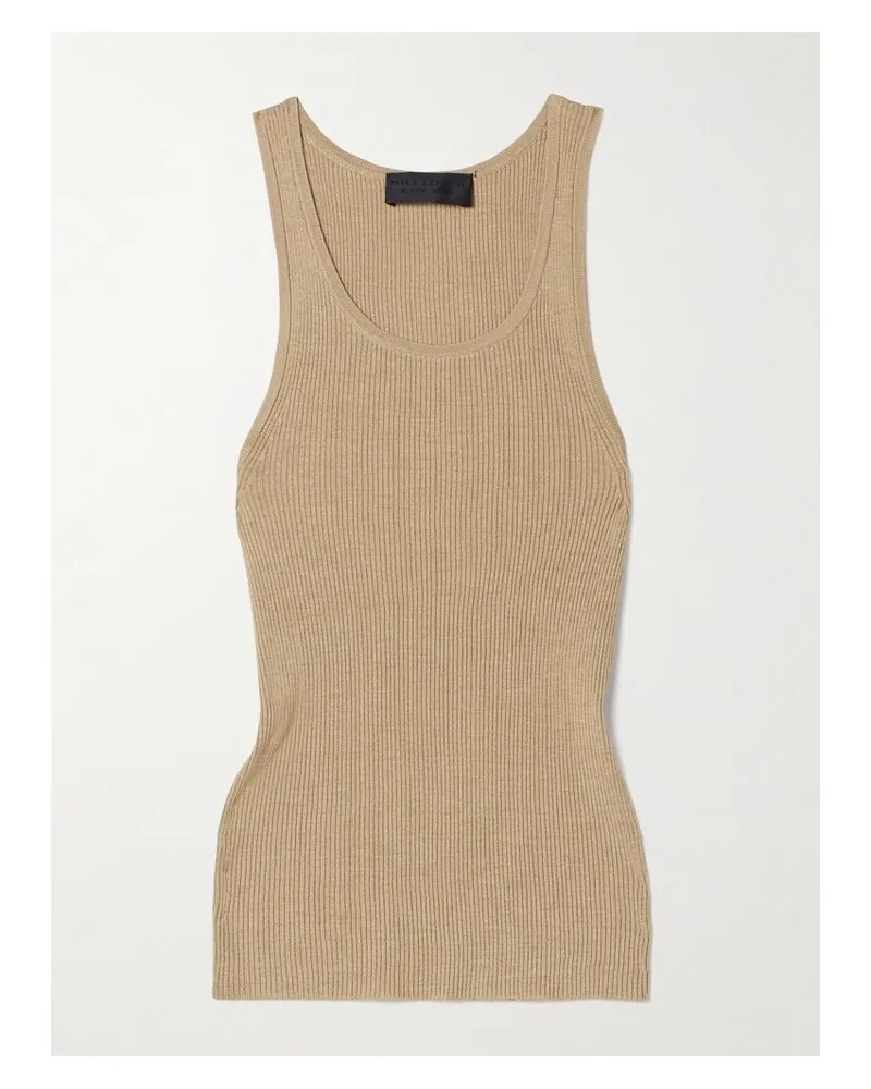 Nili Lotan Lottie Tanktop Aus Gerippter Seide - Neutral Neutral