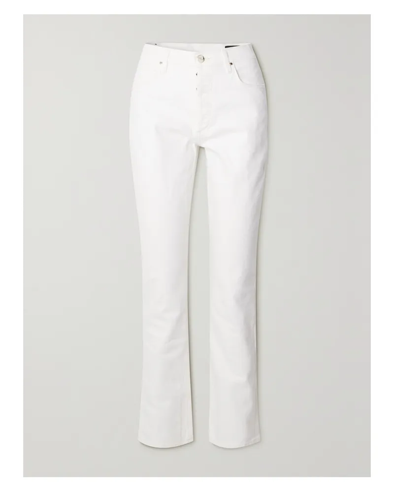 Goldsign  Morgan Hoch Sitzende Jeans Mit Schmalem Bein - Weiß Weiß
