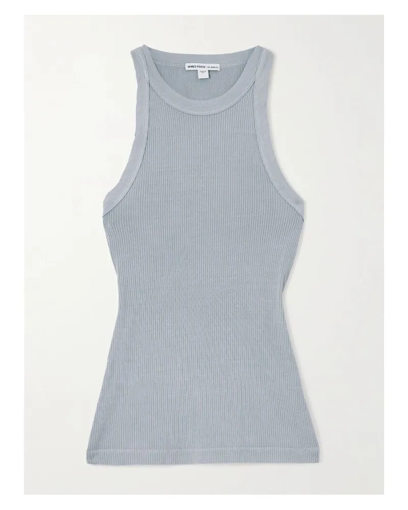 James Perse Tanktop Aus Gerippter Supima®-baumwolle Mit Stretch-anteil - Grau Grau