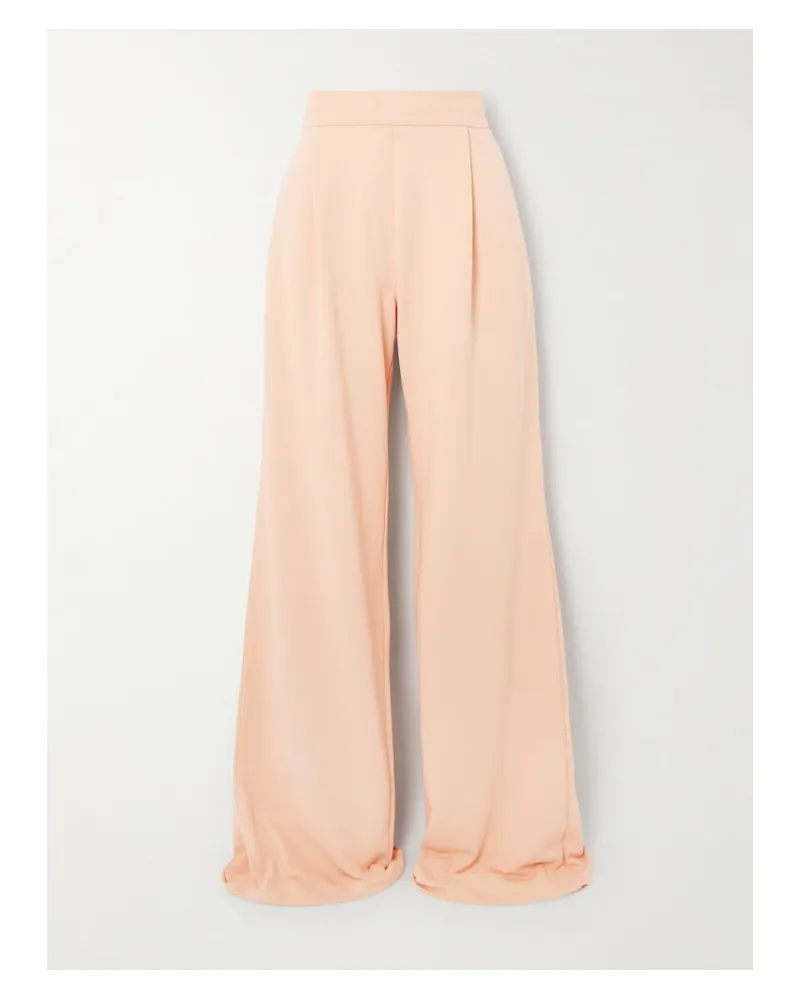 Dries van Noten Jogginghose Mit Weitem Bein Aus Baumwoll-jersey Mit Falten - Orange Orange