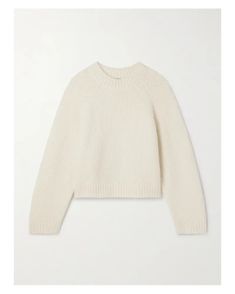 Nili Lotan Tomaso Pullover Aus Einer Kaschmir-seidenmischung - Elfenbein Elfenbein