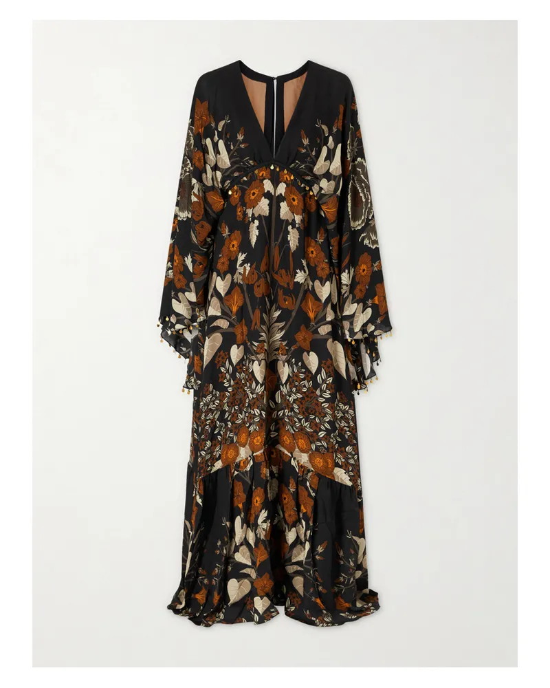 Johanna Ortiz Wildflower Rites Printed Silk-georgette Maxi Dress - Brown Brown
