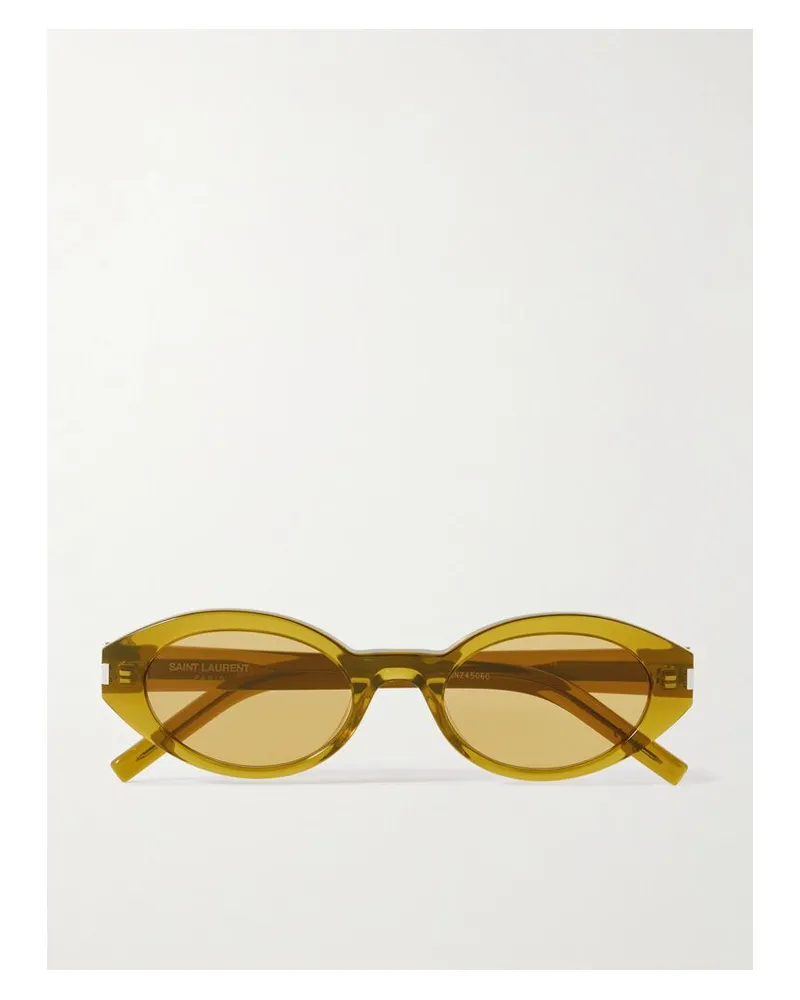Saint Laurent Sonnenbrille Mit Ovalem Rahmen Aus Azetat - Grün Grün