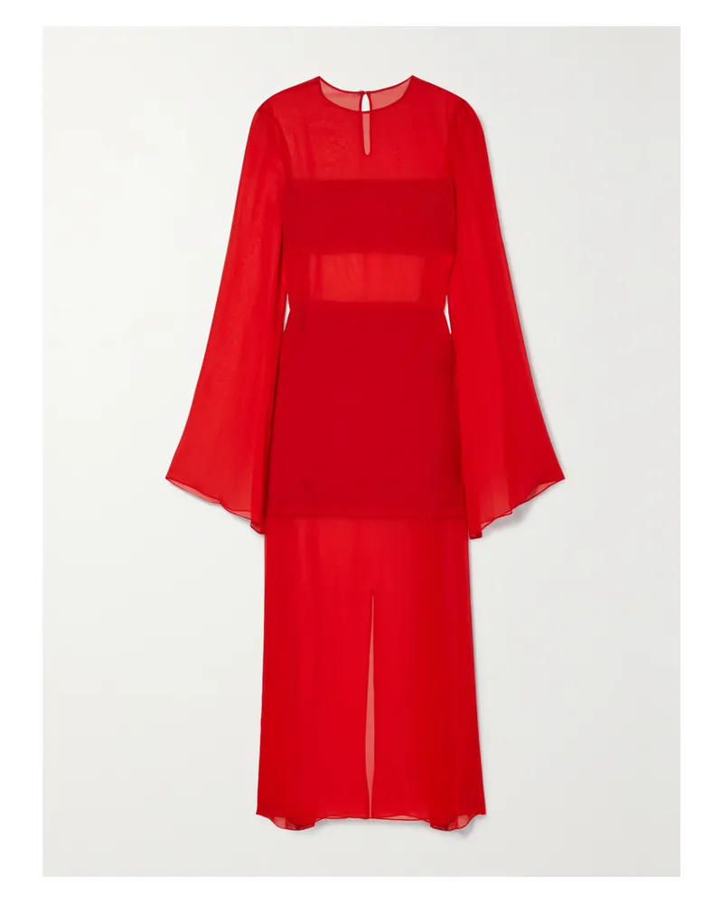 Interior The Mia Maxikleid Aus Seidenchiffon - Rot Rot