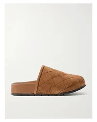 Bottega Veneta Reggie Slippers aus Intrecciato-veloursleder Braun