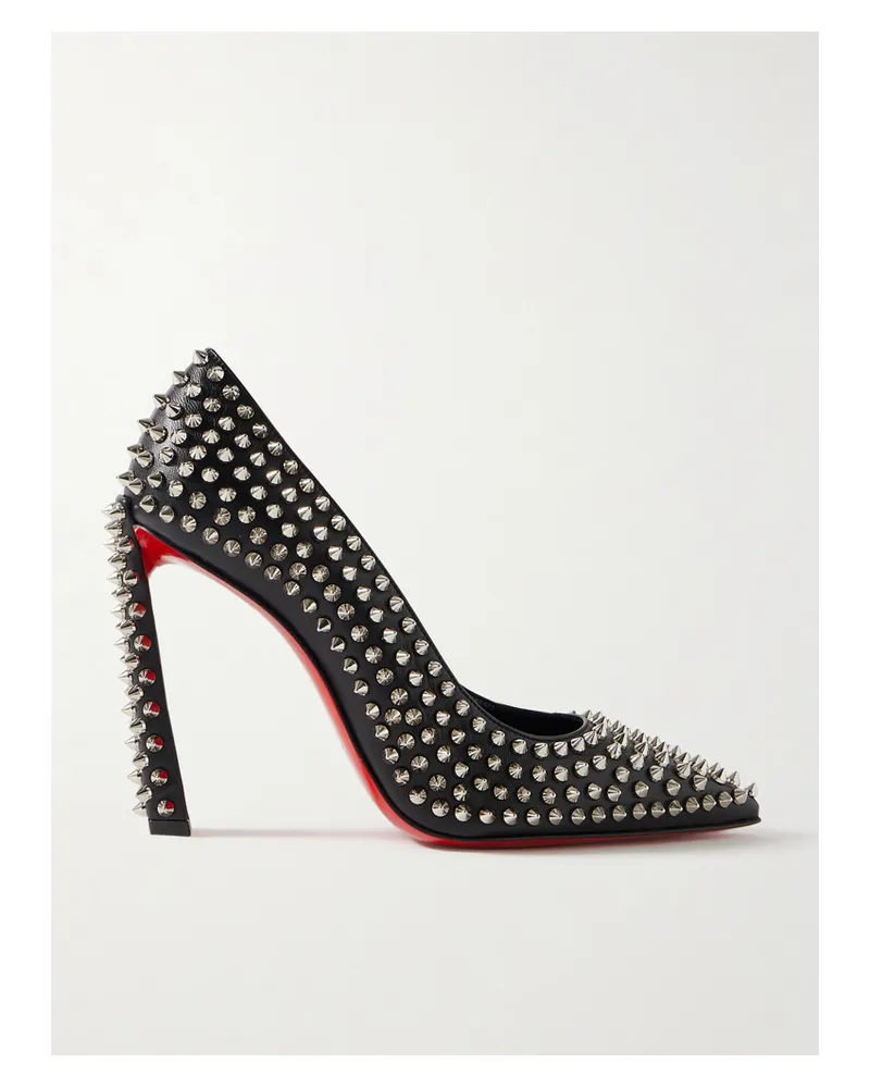 Christian Louboutin Condora 100 Pumps aus Leder mit Nieten Schwarz