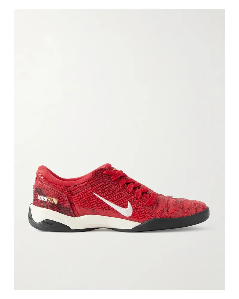 Nike Total 90 Se Sneakers Aus Leder Mit Schlangeneffekt Und Stickereien - Rot Rot