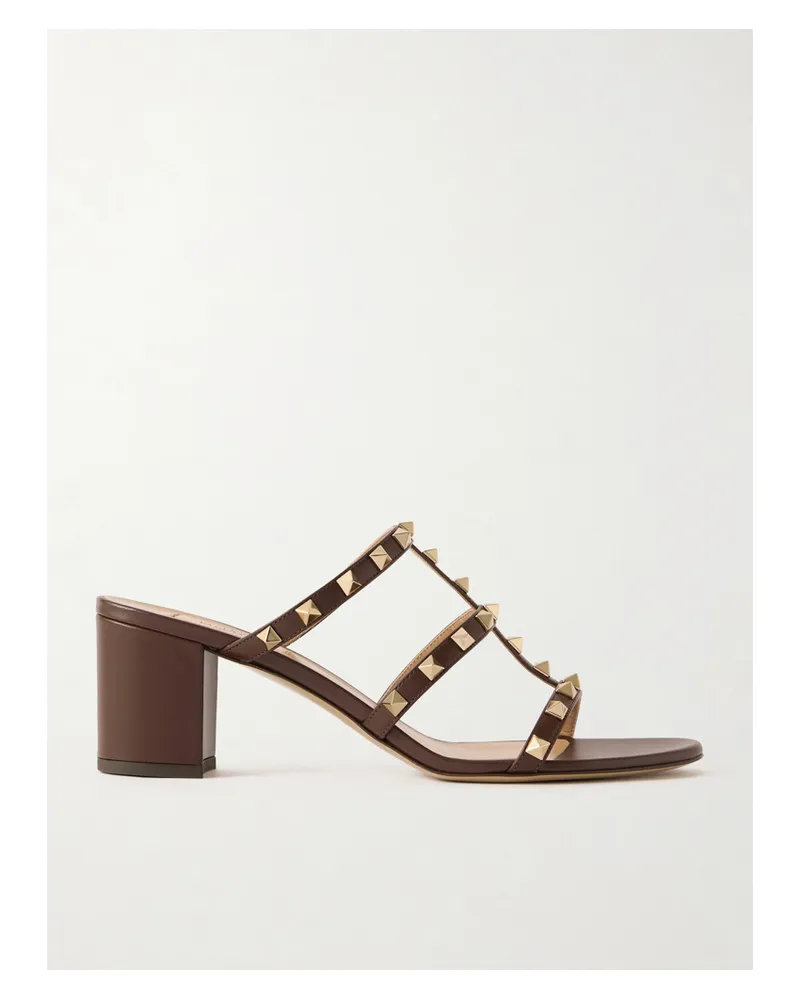 Valentino Garavani Rockstud 60 Sandalen Aus Leder - Braun Braun