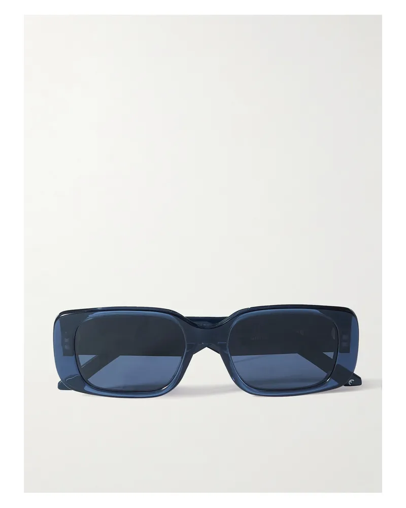 Dior Wildior S2u Rectangular-frame Acetate Sunglasses - Blue Blue
