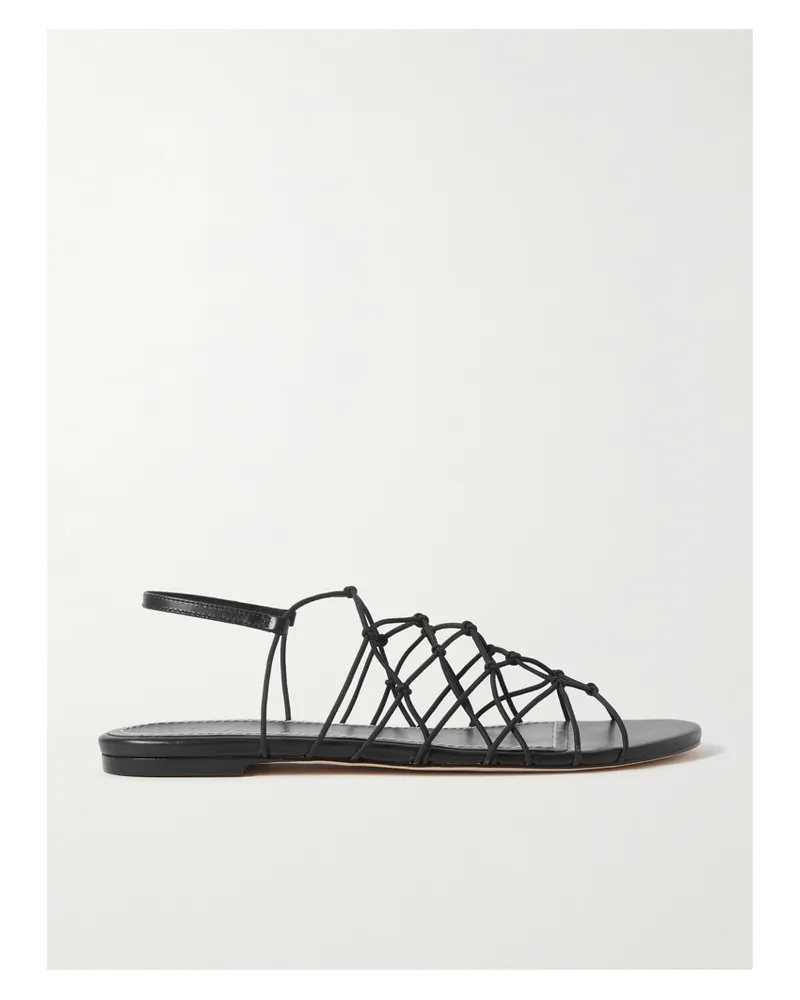 STAUD Gio Sandalen Aus Gummiband Und Leder Mit Knotendetails - Schwarz Schwarz