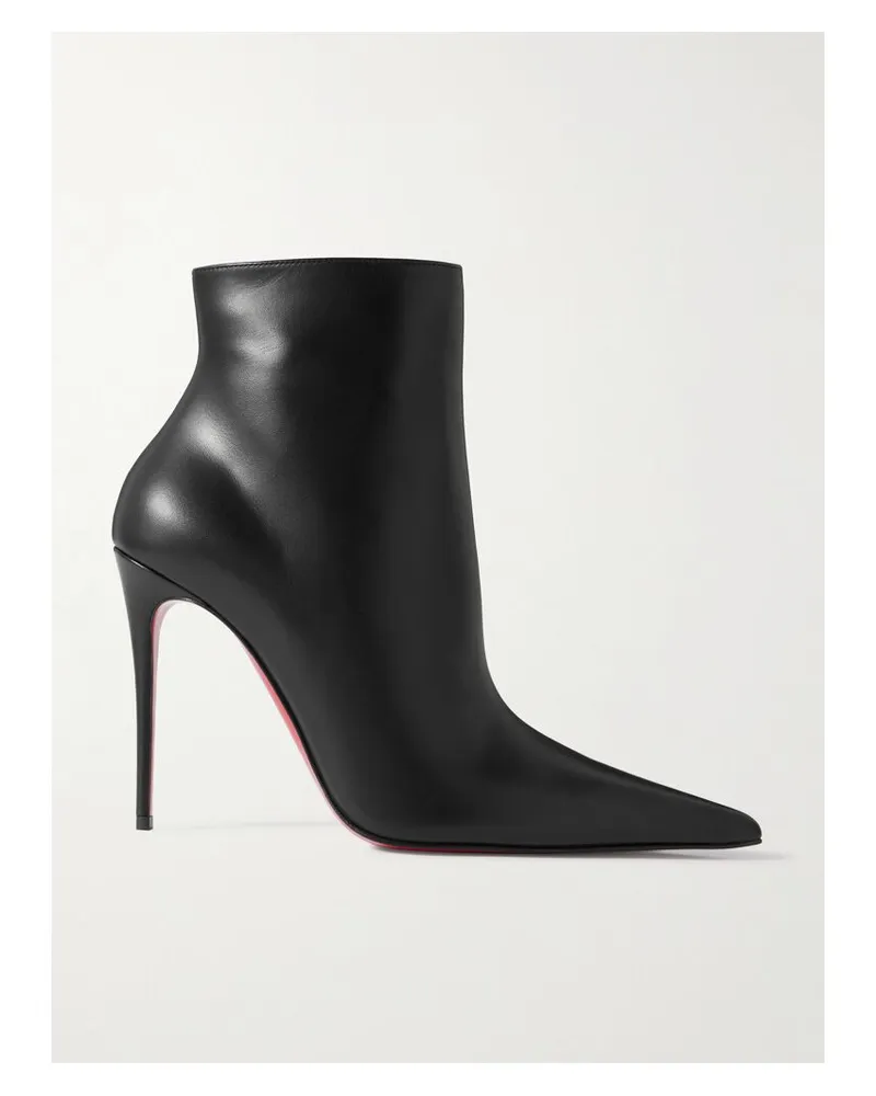 Christian Louboutin Kate Max 100 Ankle Boots Aus Leder - Schwarz Schwarz