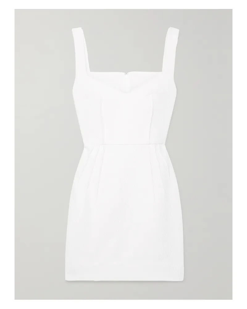 EMILIA WICKSTEAD Judita Minikleid Aus Cloqué - Weiß Weiß