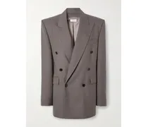 Doppelreihiger Blazer Aus Wolle - Grau