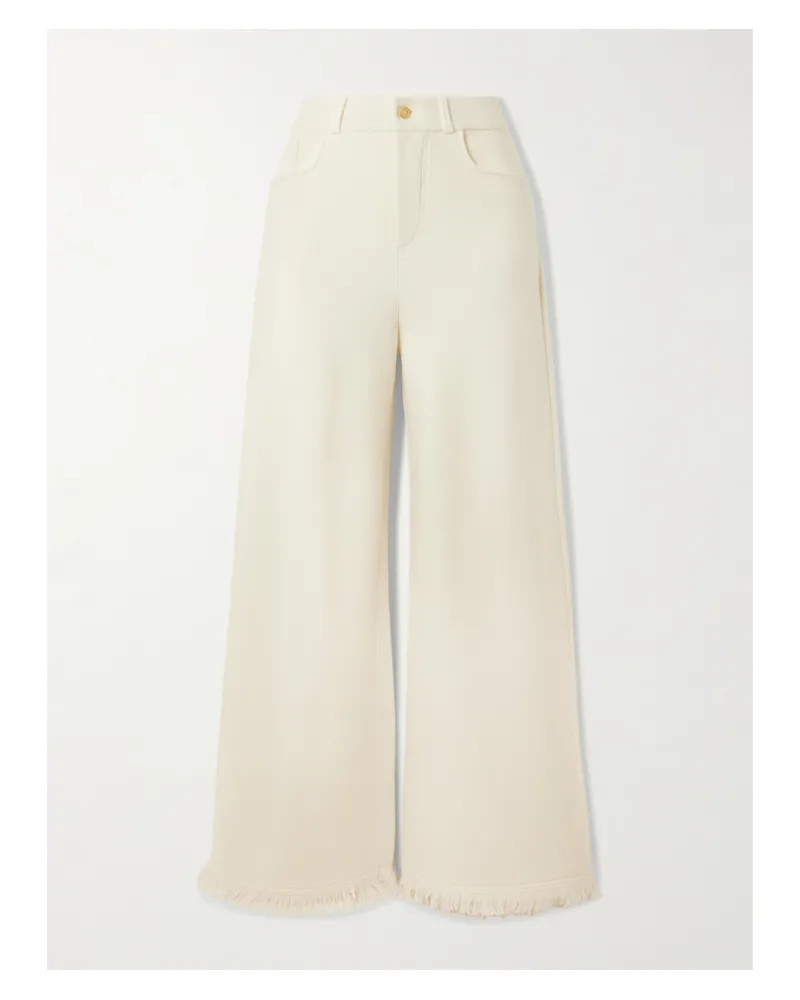 arch4 Storme Hose Mit Weitem Bein Aus Einer Bio-woll-kaschmirmischung - Elfenbein Elfenbein
