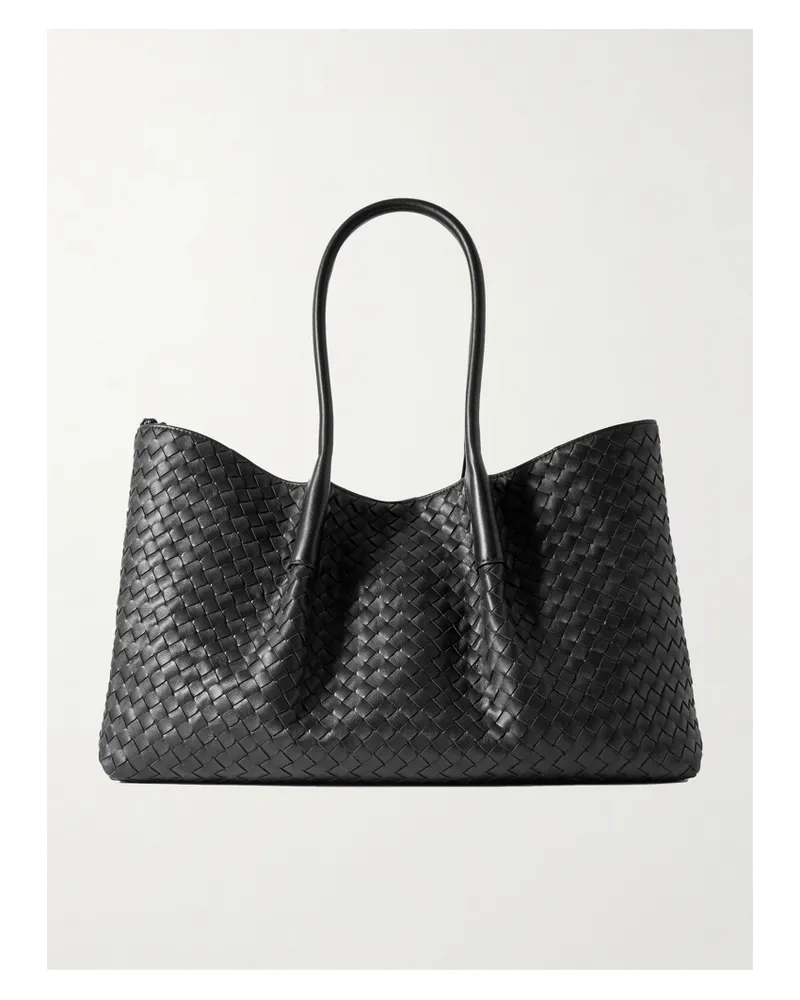 Bottega Veneta Pinacoteca Reversible Intrecciato Leather Tote - Black Black