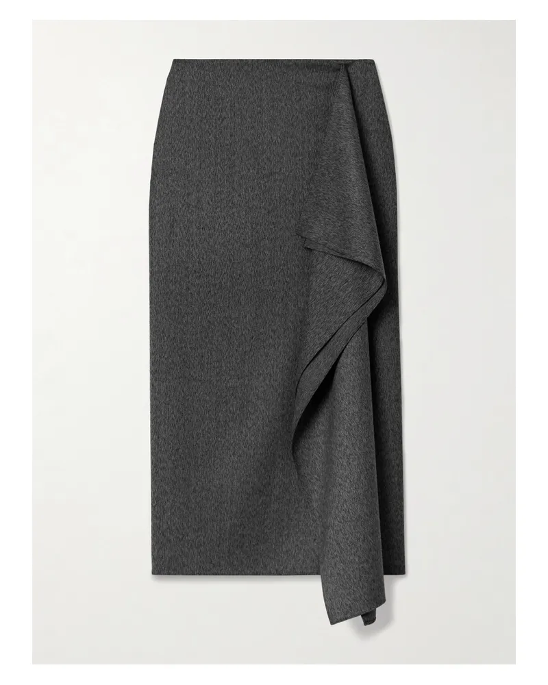 Proenza Schouler Amery Asymmetrischer Midirock Aus Twill - Grau Grau