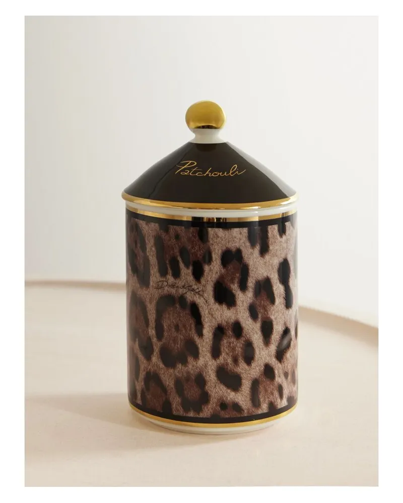 Dolce & Gabbana Patchouli Duftkerze, 340 G - Animal-Print Animal-print