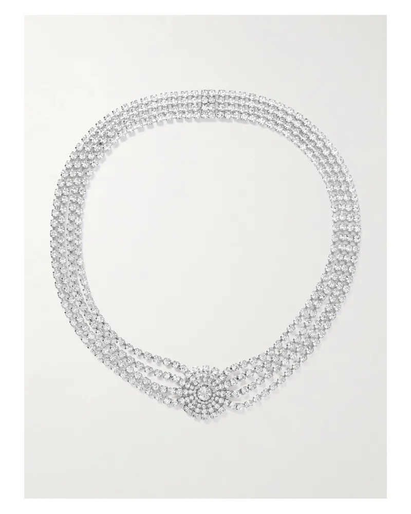 Jennifer Behr Zelina Rhodinierter Haarschmuck Mit Kristallen - Neutral Neutral