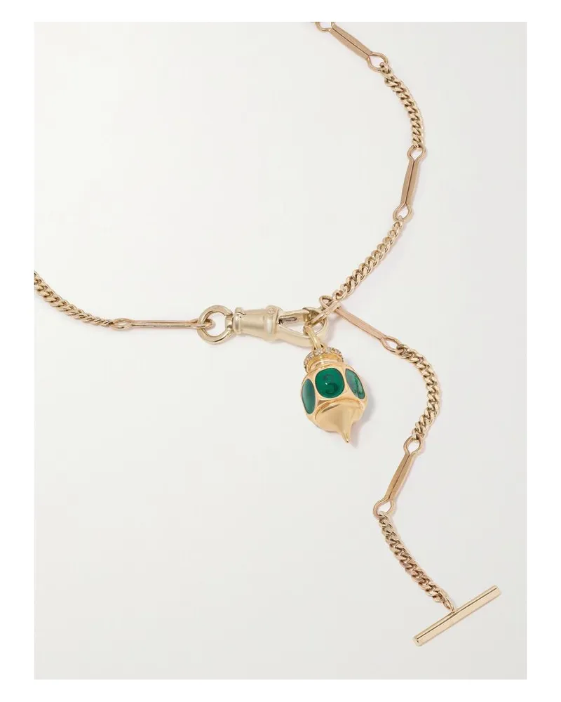 Pascale Monvoisin Petra N°4 + Germain Kette Aus 9 Karat Gold Mit Harz Und Diamanten Gold